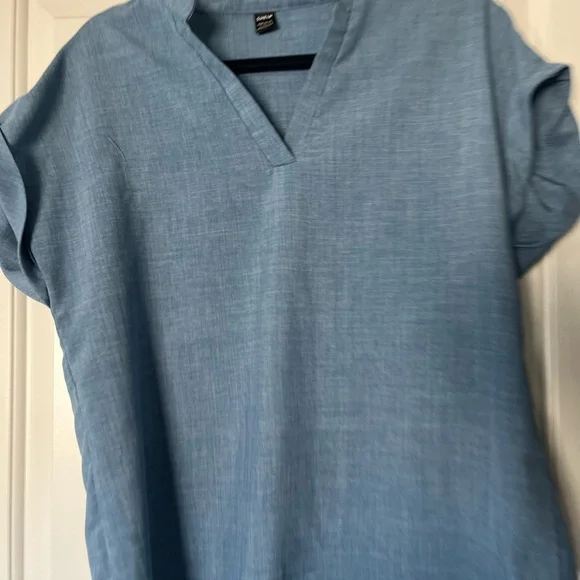 Emery Rose SHEIN top blouse career wear large fashion cap sleeve short - Picture 4 of 4